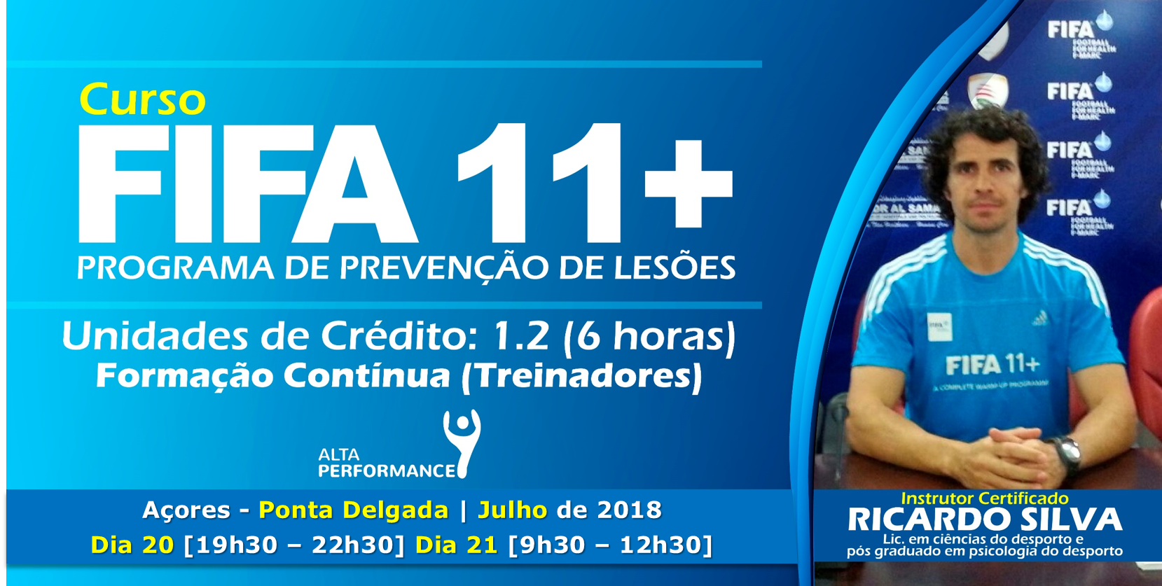 Ação de Formação Creditada FIFA 11+  - 20 e 21 de Julho - Ponta Delgada